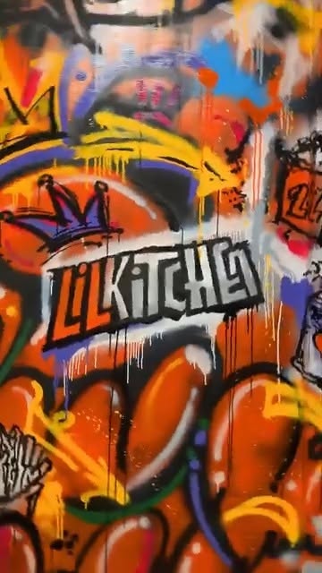 كواليس رسم جدارية مطعم ليل كيتشن بالمعادي